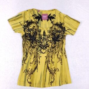 Roar Arlene Scoop Neck Tee‎ XL Yellow